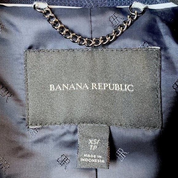 Banana Republic Navy  Blue Moto Jacket - Picture 6 of 10